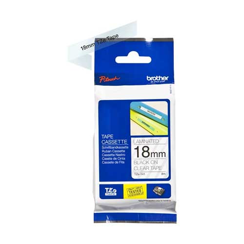 Brother TZE-141 (18mm X 8m) Black on Clear Tape Cartridge Price in Bangladesh