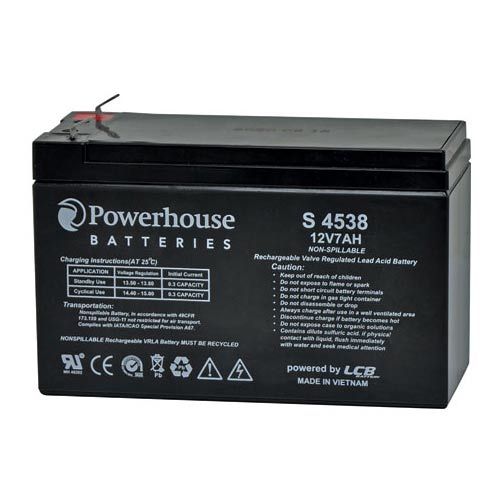 PowerHouse S4538 12V-7Ah 4.8mm/F1 Sealed Lead Acid Battery in Bangladesh