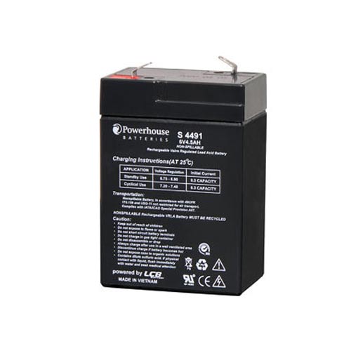 PowerHouse S4491 6V 4.5Ah 4.8mm/F1 Sealed Lead Acid Battery in Bangladesh