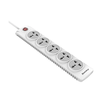 Huntkey SZN501 3 Pin 5 Port 3 Meter White Power Strip