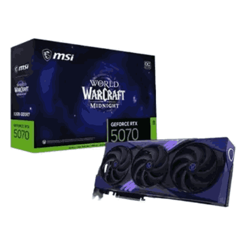 MSI GeForce RTX 5070 12G World of Warcraft MIDNIGHT VOID EDITION OC Graphics Card