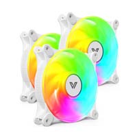 VALUE-TOP CR10-W1232ARGB White Color 12CM 3PCS ARGB Fan