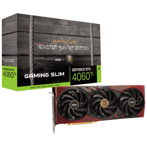 MSI GeForce RTX 4060 Ti 8G Gaming Slim Monster Hunter EditionGDDR6 Graphics Card